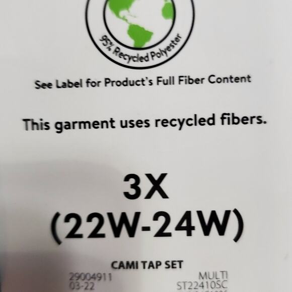 Secret Treasures Women Rib and Mesh Cami-Tap Set 3x (24w/24w) - Picture 3 of 3